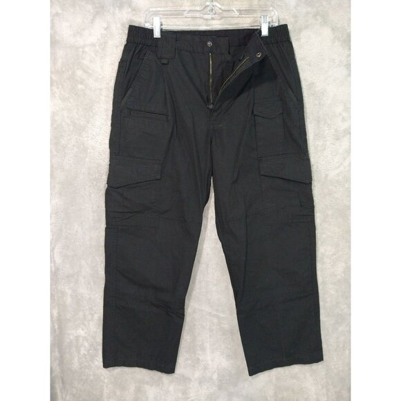 Propper Pants Mens 34x32 Black Cargo Ripstop Straight Leg Lightweigth Tactical - Picture 1 of 10